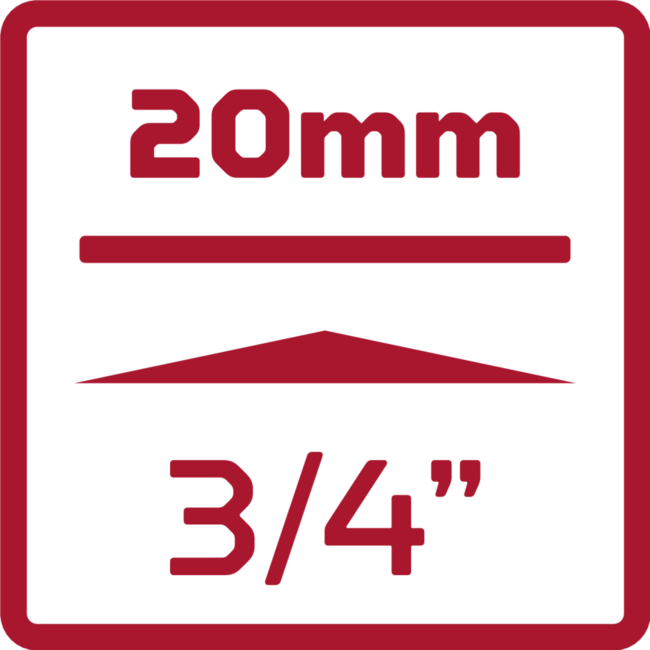 Gedore RED Steckschlüsselsatz 3/4" SW 22-50 mm 14-teilig mit Umschaltknarre 510 mm, Verlängerungen, Quergriff, Koffer - R78004014