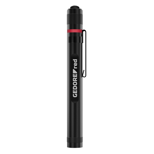 Gedore RED Penlight LED 130 lm, 75 m lichtbereik, IP54, aluminium behuizing, 2 x AAA-batterij, met clip - R95300139