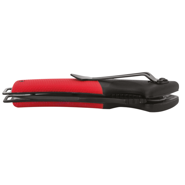 Gedore RED Zakmes 87 mm lemmet met zaagdeel, klingvergrendeling, gecoat roestvrij staal, 2C-greep, riemclip - R93250008