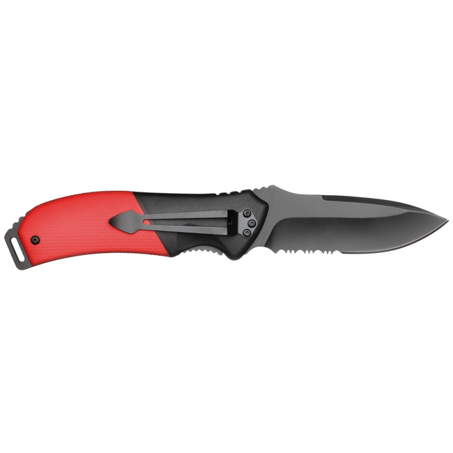 Gedore RED Zakmes 87 mm lemmet met zaagdeel, klingvergrendeling, gecoat roestvrij staal, 2C-greep, riemclip - R93250008