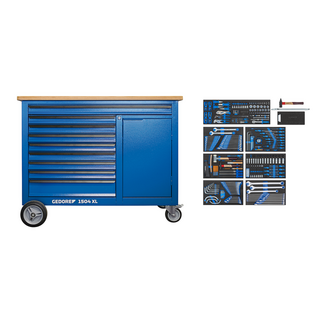 Gedore Mobile workbench with agricultural tool set 306-piece