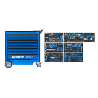 Gedore Tool cart XL 7 drawers with car tool set 466-piece
