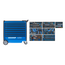 Gedore Gereedschapswagen XL met 7 laden en gereedschapassortiment personenauto 466-delig, Check-Tool, blauw - 2005 XL-S-466