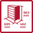 Gedore RED Gereedschapswagen GEDWorker met 5 laden en gereedschapset 119-delig in schuimstofmodules, Check-Tool - R21562005