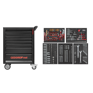 Gedore RED Tool cart GEDMaster 7 drawers, 273-piece