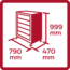 Gedore RED Tool cart GEDMaster with 7 drawers and 273-piece 1/4"-1/2" tool set in foam modules, Check-Tool - R22071005
