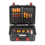 Gedore RED Gereedschapskoffer elektricien 89-delig: VDE-schroevendraaiers en -tangen, striptang, dopsleutelset 1/4" - R21652089