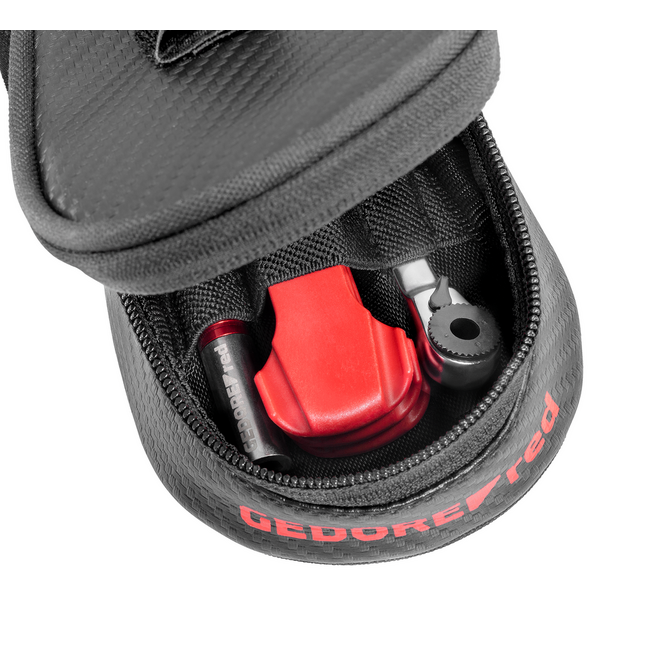 Gedore RED Fietsgereedschapset onderweg 13-delig: bandenlichters, bits, dop 10 mm, ratel 1/4", compacte tas - R21702013