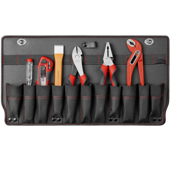 Gedore RED Gereedschapstrolley MEISTER XXL 124-delig, stof- en waterdicht, met wielen: bitbox, dopsleutelset, tangen - R21902124