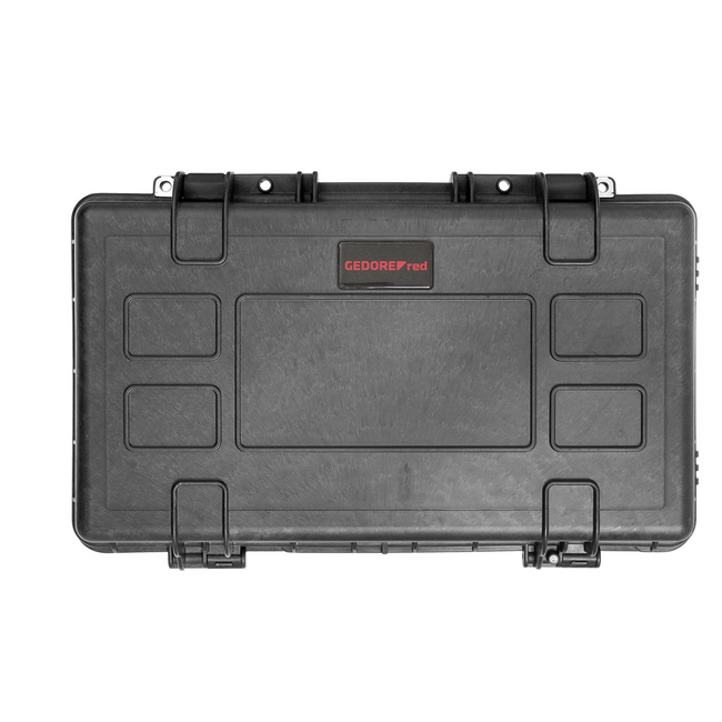 Gedore RED Gereedschapstrolley MEISTER XXL 124-delig, stof- en waterdicht, met wielen: bitbox, dopsleutelset, tangen - R21902124