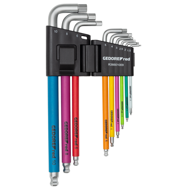 Gedore RED Haakse stiftsleutelset 6-kt IN 1.5-10 mm, 9-dlg