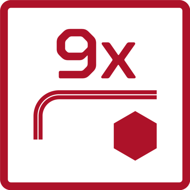 Gedore RED Offset screwdr.hex.set 6kt 1.5-10mm 9pcs with