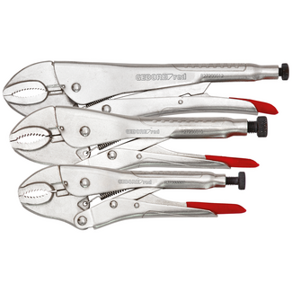 Gedore RED Griptangenset, 7-12 inch, wijdte 35-60 mm, 3-dlg