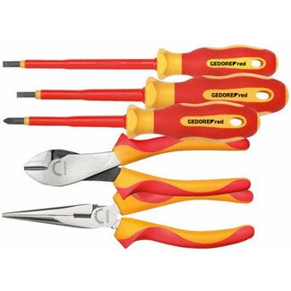 Gedore RED VDE-gereedschapset 5-delig, tangen en schroevendraaiers
