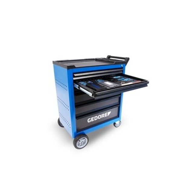 Gedore Gevulde gereedschapswagen TTB 0321 met 173-delig gereedschapsassortiment in Check-Tool-modules - TTB-TS-173