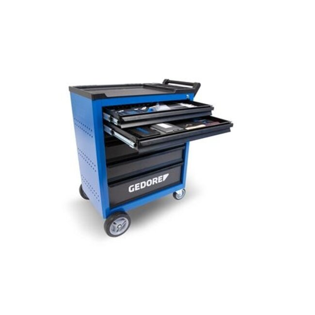 Gedore Gevulde gereedschapswagen TTB 0321 met 173-delig gereedschapsassortiment in Check-Tool-modules - TTB-TS-173