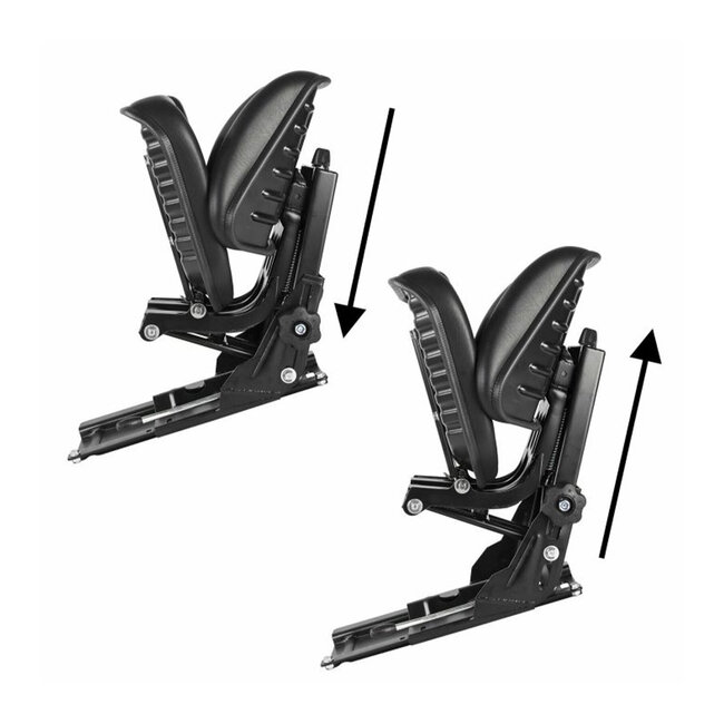 METARO Mechanisch geveerde trekkerstoel PVC opklapbaar - voor schuine opbouw