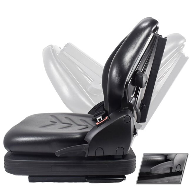 METARO Mechanisch geveerde heftruckstoel PVC met gordel - Still RX20, RX50, RX60, RX70