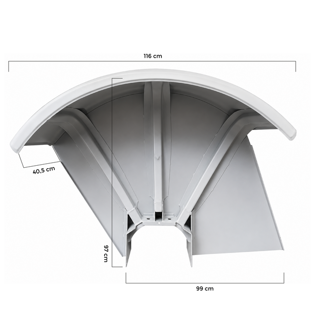 METARO Rear mudguard right McCORMICK / IHC 523, 553, 624, 654, 724, 824 (Delivery time 8-12 weeks)