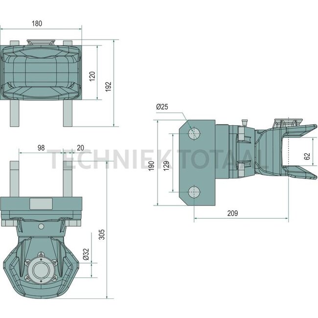 Scharmüller Kupplung - 777055145011, 04301427, 5.5145.011-A02, 05.5145.011-A02 | passend für: Deutz-Fahr | Serie: DX AgroPrima | Kategorie: Zugmäuler | Ausführung: Absteckbar mit Konsole | Farbe: Schwarz | Ausladung: 211 mm | Bohrung: M20 mm | D-Wert: 82,4 kN | Gewin