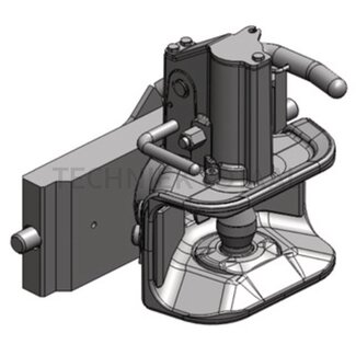 Scharmüller Obenanhängebock rail 330 mm, Bolzen Ø 20 mm, Kupplungsbolzen 38 mm