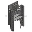Scharmüller Anhängebock HVLB W330 kurz MB-Trac 65/70,700-900/1000 Bj.82-91/1100 Bj.87-91 - 77700135100-A02 | D-Wert: 63 kN | Rastbolzen Ø: 25 mm | Führungsbreite: 32 mm | Schienenbreite: 330 mm | Stützlast: 2000 kg | Farbe: Schwarz | Ausführung: Kurz | Kategorie: Lag