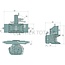 Scharmüller Innenteil - 777033353221, 3.3353.221-A24, 03.3353.221-A24 | Schienenbreite: 335 mm | Rastbolzen Ø: 22 mm | Führungsbreite: 30 mm | Kuppelbolzen: 38 mm | Stützlast: 2000 kg | D-Wert: 82,4 kN | Farbe: AGCO Grau | Beschreibung: Höhenverstellbar mit Handgriff