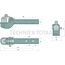 Scharmüller Pick-up hitch insert 80 To fit Dromone pick-up hitch - 77700429100, 0.429.10.0-A20, 00.429.10.0-A20 | suitable for: JCB-Fastrac | Series: 7000 | Category: Pick-up hitch | Version: ball 80 | Colour: Pöttinger red | Dimensions: shaft height x width: 70 x 80