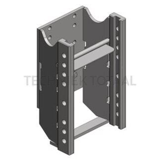 Scharmüller Drawbar frame standard 330/25/32 mm, 2000 kg, black Schlüter