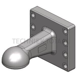 Scharmüller Drawbar eye flange 180 x 205 mm, 8-hole vertical, 102,4 kN