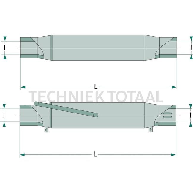 GRANIT Bush - 20012305, 200123050 | Version: Without grease nipple | I: M40 x 3 mm | L: 500 mm | Thread: M40 x 3