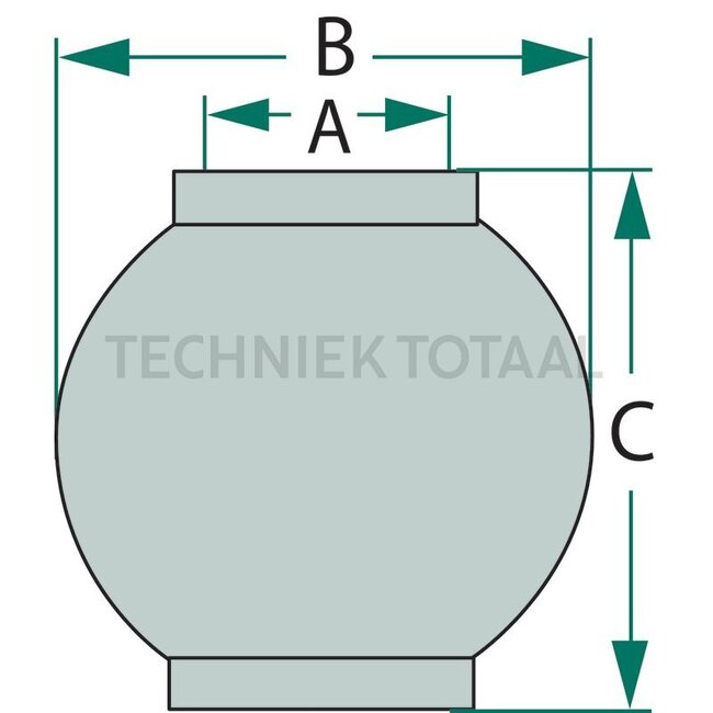 Walterscheid Top link ball Cat. 3 - 395099043, 1099043 | Category: 3 | Version: standard | A: 32 mm | B: 60 mm | C: 51 mm | Menke no.: 23860