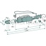Walterscheid Hydraulischer Oberlenker Kat. 3/3, 562 - 747 mm, Hub 185 mm, Ø 105 mm | 1207240