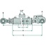 GRANIT Hydraulische topstang verdeelblok boven Cat. 2 - 510 / 510 mm