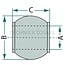 CBM Top link ball Cat. 3 - 712C656, 80612050, 080612050 | Category: 3 | Version: standard | A: 32 mm | B: 60 mm | C: 51 mm