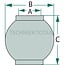CBM Top link ball Cat. 3 - 712C656, 80612050, 080612050 | Category: 3 | Version: standard | A: 32 mm | B: 60 mm | C: 51 mm