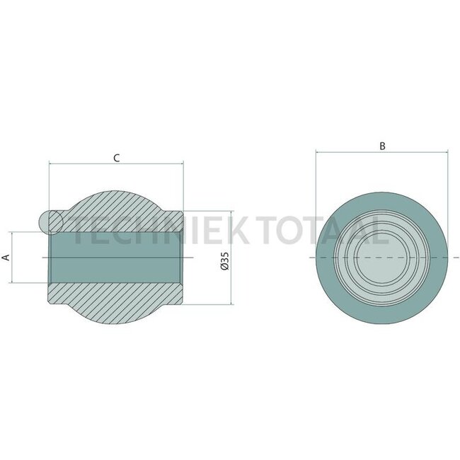 GRANIT Heavy Duty ball Cat. 1-2 | Ø 19 mm | 50 x 51 mm