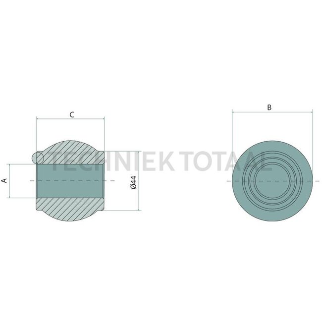 GRANIT Heavy Duty top link ball Cat. 2-3 | Ø 25,4 mm | 60 x 51 mm - VF30424331