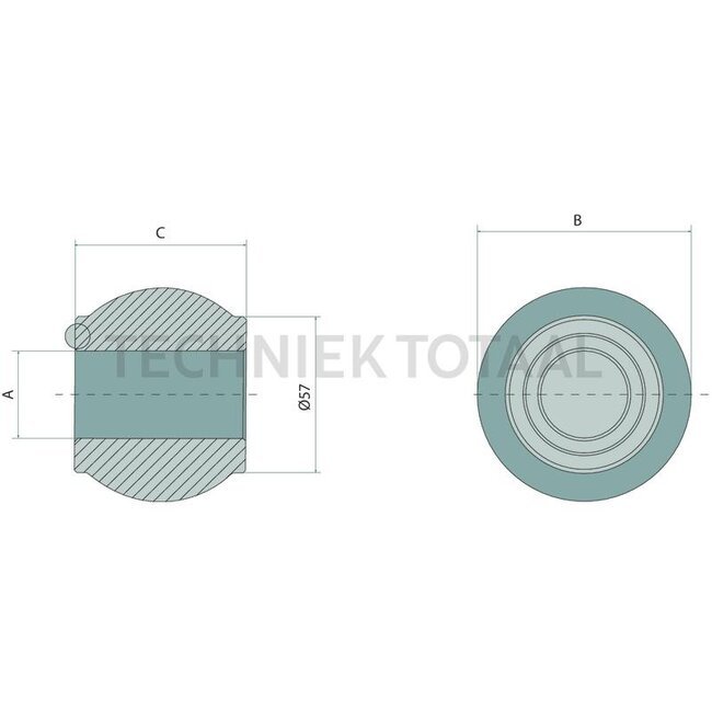 GRANIT Heavy Duty top link ball Cat. 3-4 | Ø 32 mm | 78 x 63 mm