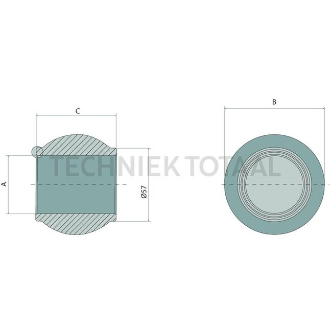 GRANIT Top link ball Heavy Duty Cat. 4 | Ø 45 mm | 78 x 63 mm
