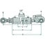GRANIT Hydraulische topstang verdeelblok boven Cat. 2 - 554 / 554 mm