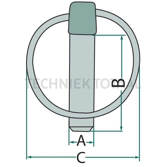 Walterscheid Klappstecker - 395095409, 1095409 | Ausführung: verzinkt | A: 12 mm | B: 46,5 mm