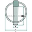 Walterscheid Linch pin - 395095409, 1095409 | Version: galvanised | A: 12 mm | B: 46,5 mm