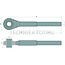GRANIT Threaded spindle 230¬†mm long - 20000004, AL67292, AL39171, AL18136 | I: 1 1/8" UNC mm | Version: Right-hand thread | A: 25,4 mm | B: 175 mm | C: 51 mm | G: 337 mm | F: 162 mm | Category: 2 / 25.4 | Menke no.: 54297