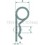 GRANIT Federstecker 5,0x26 - 20004452801 | Ausführung: verzinkt | A: 4,5 mm | B: 34 mm | C: 20 - 26 mm