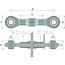 GRANIT Mechanischer Oberlenker - 20011985, E8NNA911AA | I: 1 1/4" UNC mm | A Kat.: 2 / 25,4 | B Kat.: 2 / 25,4 | C: 425 mm | D: 625 / 800 mm | E: 76 mm | F: 76 mm | G: 51 mm | H: 51 mm | passend für: Ford | Bauart: Kugelgelenk / Kugelgelenk | Oberlenkertyp: mech
