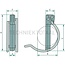 GRANIT Rohrklappstecker 10 x 65 - 20006952502 | A: 9,5 mm | B: 50 mm | C: 65 mm | D: 85 mm | E: 21,5 mm | F: 24 mm | Ausführung: verzinkt