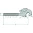 GRANIT Tail hook - 20012047, 12047 | Version: Right-hand thread | Category: 2 / 50 | I: M30 x 3 mm | A: 290 mm | B: 180 mm | C: 110 mm