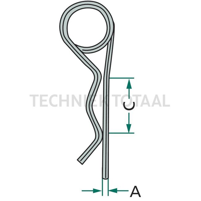 GRANIT R-clip 5 mm set 10 pieces galvanised double curve
