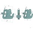 GRANIT Quick connector size 2 - 71806055, G205870120021, G205870120020, 044011100000, 0044011100000 | Category: 2 | A: 30 mm | B: 37 mm | C: 135 mm | D: 100 mm | E: 176 mm | F: 87 mm